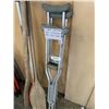 Image 2 : TWO BUNDLES OF GARDEN TOOLS AND CRUTCHES