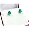Image 2 : STERLING SILVER NATURAL GREEN ONYX (3.5CT) EARRING, W/A $500.00.