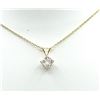 Image 2 : 10KT YELLOW GOLD FOUR ILLUSION CZ (0.50CT) PENDANT WITH 10KT GOLD CHAIN, W/A $300.00.