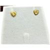 Image 2 : 10KT YELLOW GOLD HEART SHAPE EARRING, W/A $320.00.