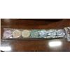Image 2 : NEW CHAKRA BEESWAX TEALIGHT PACK OF 7 (13) AND 1 SET OF 2 BEESWAX TAPER CANDLES - RETAIL $120