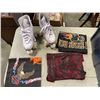 Image 2 : TOTE OF HARLEY SHIRTS, BAND SHIRTS AND ROLLER SKATES 5W