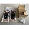 Image 1 : 3 BOXES OF NEW HEAVY DUTY WALL MOUNT COAT HOOKS, AND 2 NEW PAIRS OF INSOLES