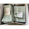 Image 2 : NEW DREAM DESIGNS HEMP "SEAFOAM" TABLECLOTHES (52" X 52") AND NAPKINS (18" X 18") - RETAIL $422