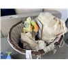 Image 2 : NEW BABY BASKET (BLANKETS, PLUSH RATTLES, BIBS ALL ORGANIC) TEETHERS AND MORE - APPROX RETAIL $280