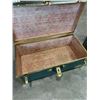 Image 2 : TWO VINTAGE METAL BANDED TRUNKS