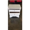 Image 2 : RUSTIC WHITE 3 DRAWER NIGHTSTAND