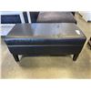 Image 1 : BLACK  LEATHER STORAGE BENCH