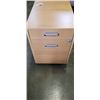 Image 1 : 2 DRAWER WOOD ROLLING FILE CABINET