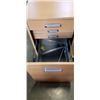 Image 2 : 2 DRAWER WOOD ROLLING FILE CABINET