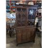 Image 1 : ANTIQUE GLASS DOOR DISPLAY CABINET