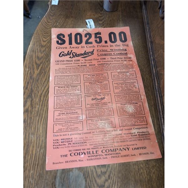 ORIGINAL POSTER, 'GOLD STANDARD'