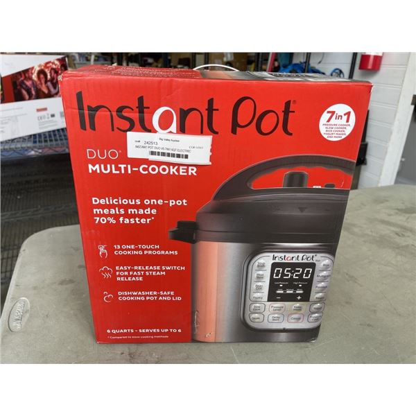INSTANT POT DUO V5 7IN1 6QT ELECTRIC PRESSURE COOKER - TESTED WORKING, RETAIL $109