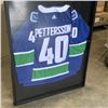 Image 2 : ELIAS PETTERSON AUTOGRAPHED VANCOUVER CANUCKS JERSEY WITH COA IN SHADOW BOX DISPLAY CASE