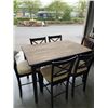 Image 1 : BAR HEIGHT TABLE WITH SIX MATCHING CHAIRS