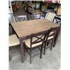 Image 2 : BAR HEIGHT TABLE WITH SIX MATCHING CHAIRS