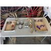 Image 1 : 2 TRAYS OF COLLECTIBLES DOMES, DISHES AND MORE