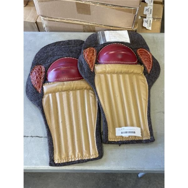 PAIR OF ANTIQUE BOB CAMERON SHIN PADS GREAT CONDITION