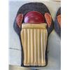 Image 2 : PAIR OF ANTIQUE BOB CAMERON SHIN PADS GREAT CONDITION