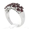 Image 9 : 18K White Gold 2.65 ctw Square Ruby & Baguette Diamond Checkerboard Cocktail Rin