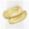 Image 1 : Designer Maz Solid 14K Yellow Gold Unique Textured Work Wide Snake Bypass Ring