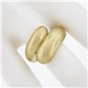 Image 3 : Designer Maz Solid 14K Yellow Gold Unique Textured Work Wide Snake Bypass Ring