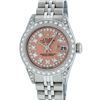 Image 1 : Rolex Ladies Quickset Sapphire Stainless Steel Salmon Diamond Lugs Datejust Wris