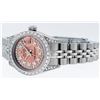 Image 8 : Rolex Ladies Quickset Sapphire Stainless Steel Salmon Diamond Lugs Datejust Wris