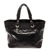Image 1 : Chanel Black Quilted Coated Canvas Paris Biarritz Shoulder Bag