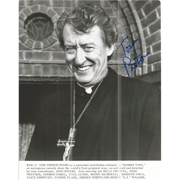 Rabbit Test Tom Poston signed photo