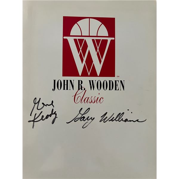 John R. Wooden Classic Gene Keady and Gary Williams signed program
