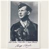 Image 1 : German Luftwaffe ace Hugo Broch signed photo