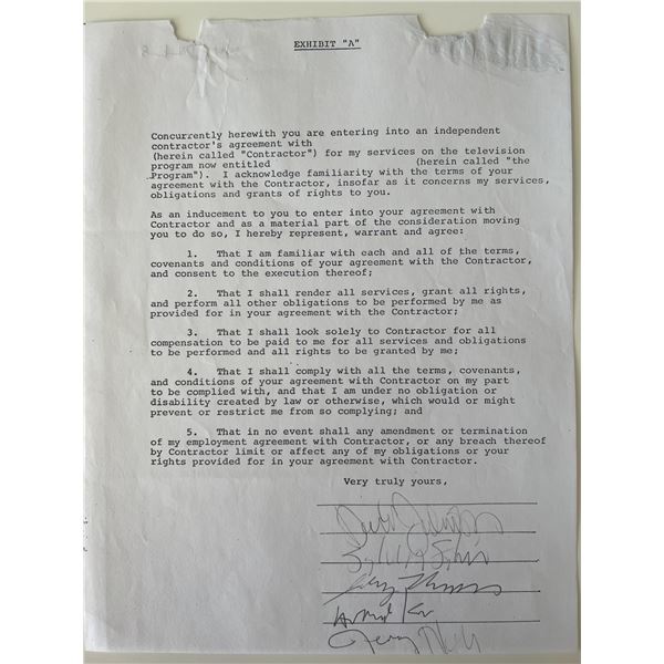 New York Dolls signed contract