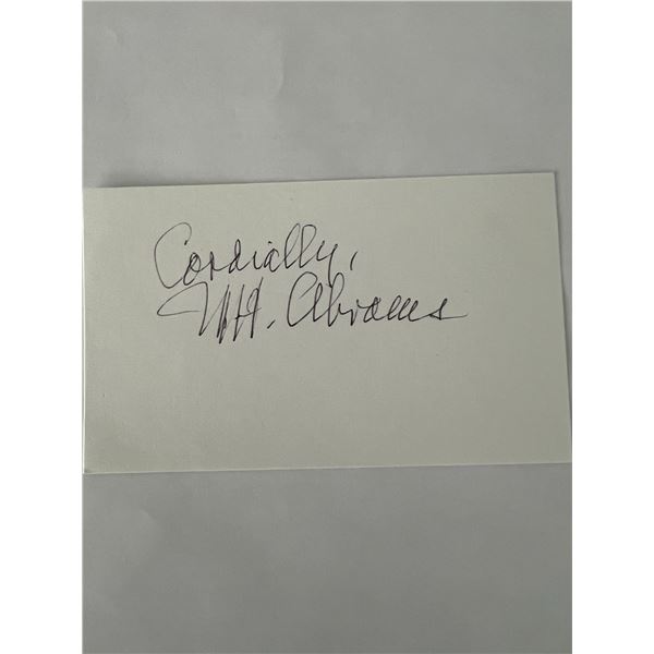 WH Abrams original signature