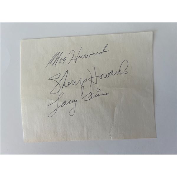 The 3 Stooges original signatures