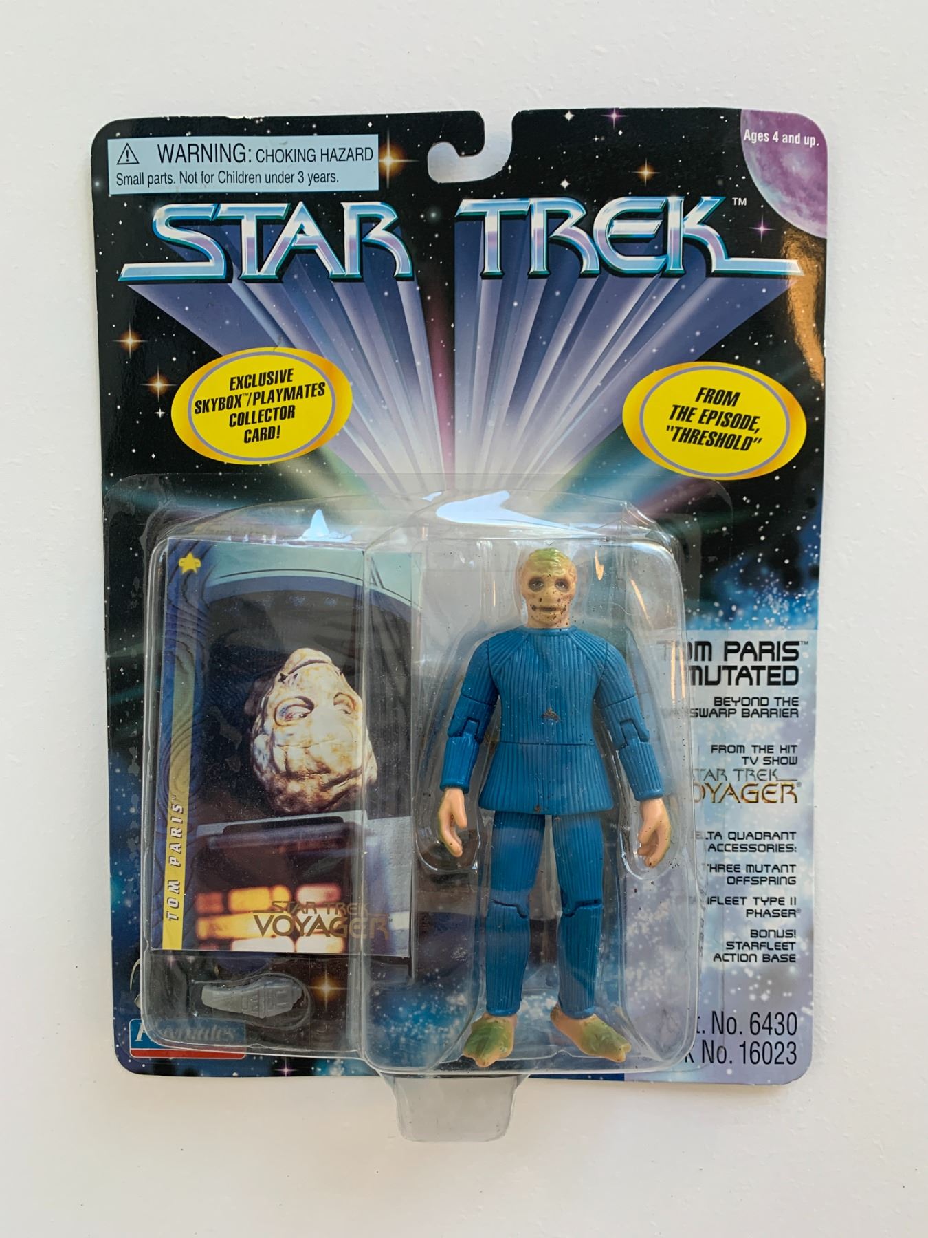 Action Figure Star Trek: Voyager – Tom Paris Mutato (Episodio Threshold) – Playmates 1997, Serie 4, Con Base E Accessori, Collezionismo