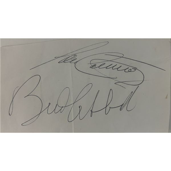 Bud Abbott and Lou Costello original signatures
