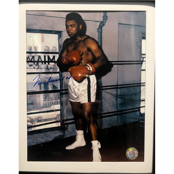Muhammad Ali signed photo. GFA authenticated