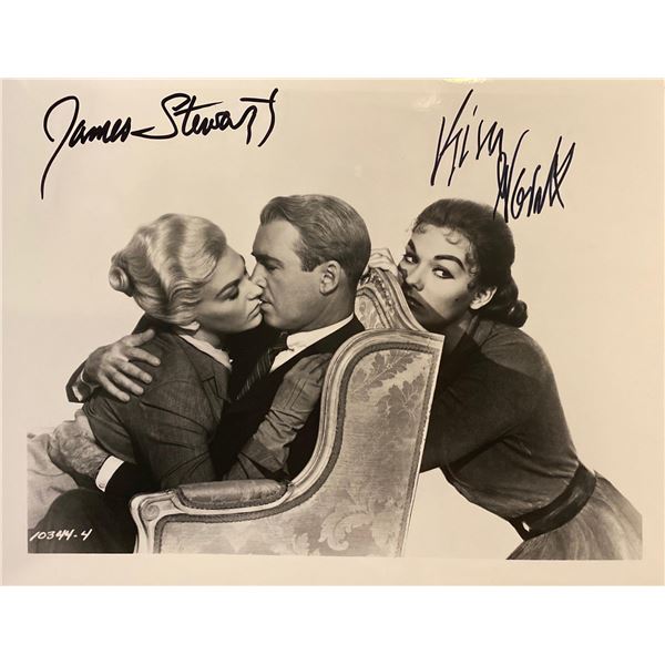 Vertigo James Stewart and Kim Novak signed movie photo. GFA Authenticated