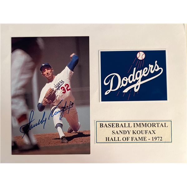 Sandy Koufax signed photo