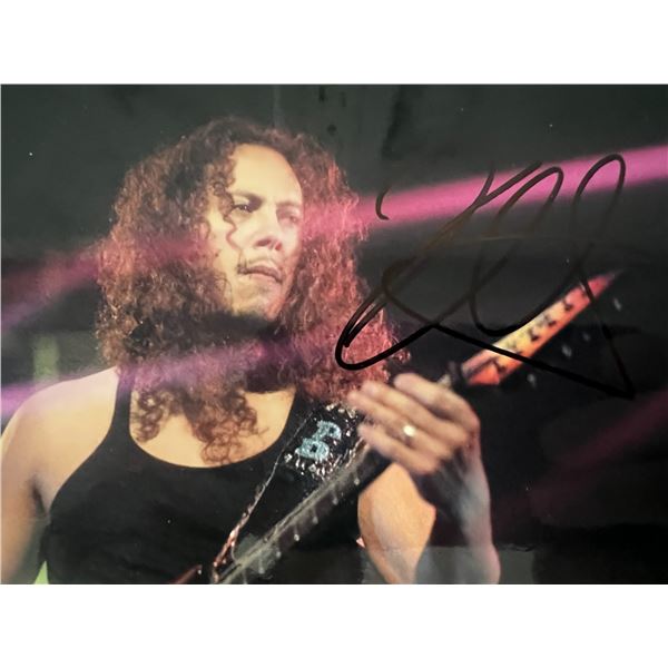 Metallica Kirk Hammett signed photo