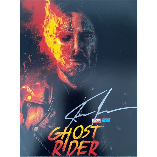 Ghost Rider Keanu Reeves signed photo