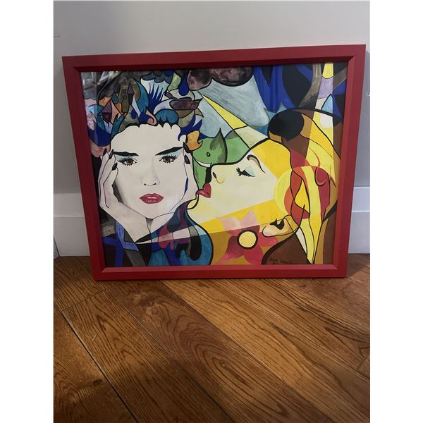 Framed Dirk Westphal abstract painting