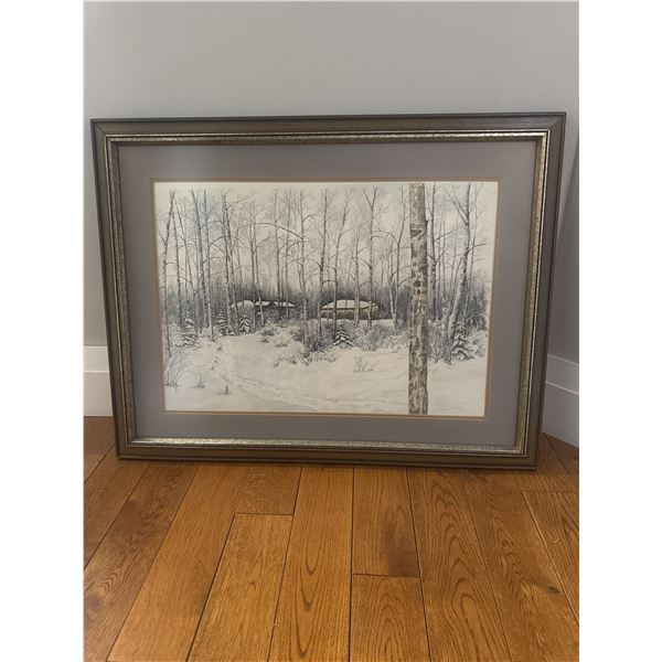 Winter scene Laurier Park Edmonton Alberta by C. Denys Cook