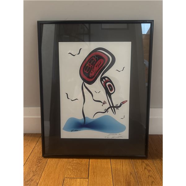 Native art work signed on the bottom right corner