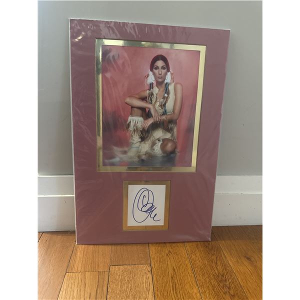 Signed Cher photo with COA