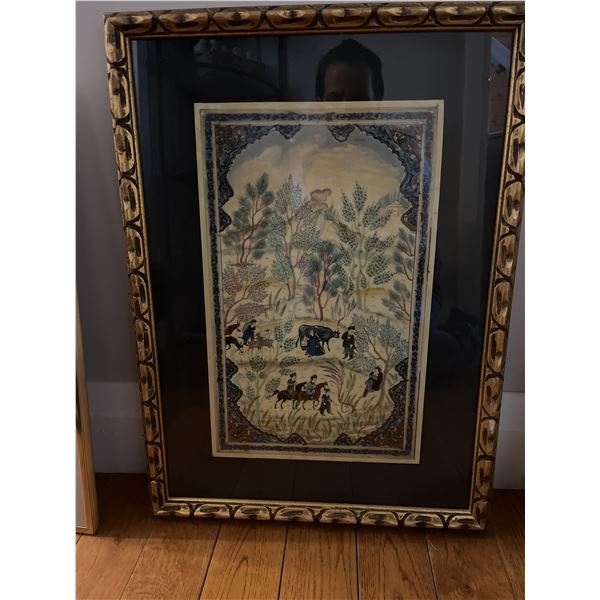 Persian painting, possibly depicting a rural scene