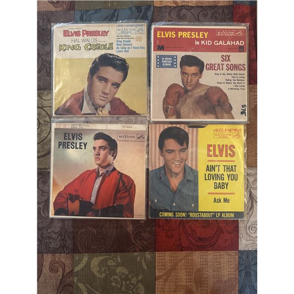 4 Elvis Presley 45’s