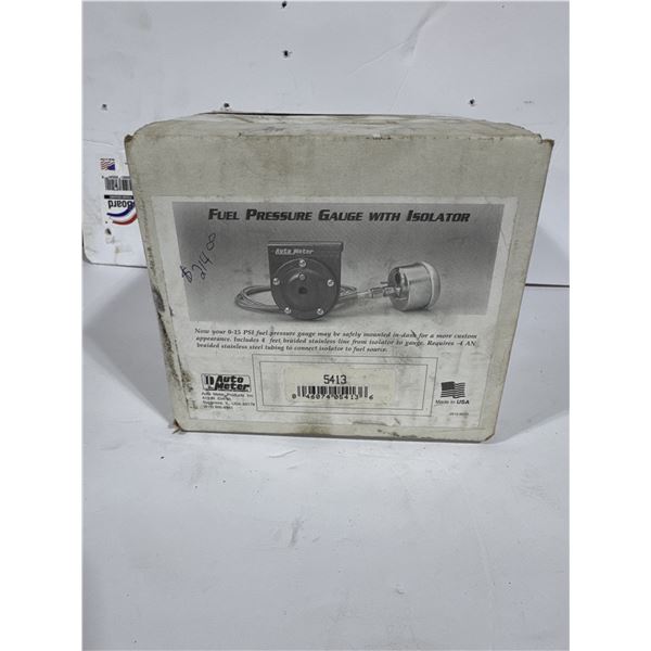 New Autometer fuel pressure gauge with Isolator