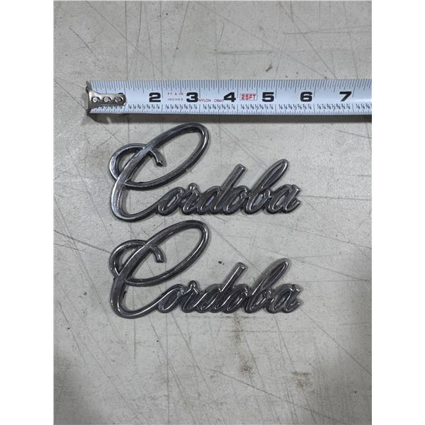 Chrysler Cordoba badge set